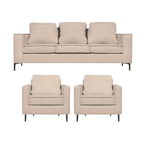 Sofá Venetto 311 Sofá mas 2 Poltronas Beige