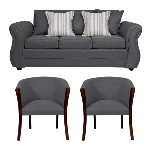 Living Facundo 311 Sofá y Sillones tipo Sitial Gris Marengo