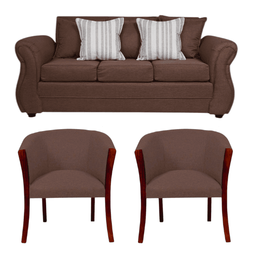 Living Facundo 311 Sofá y Sillones tipo Sitial Café