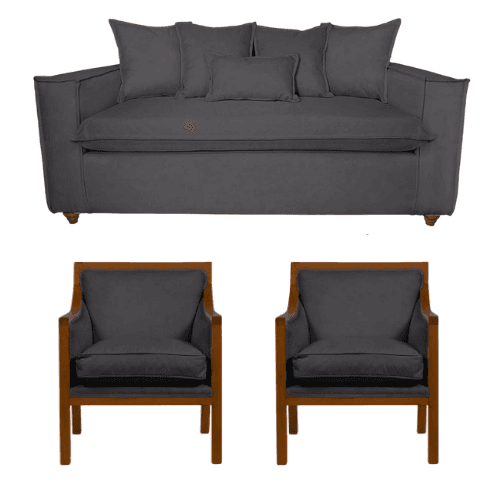 Living Domenico 311 Sofá y Sillones tipo Sitial Gris Marengo