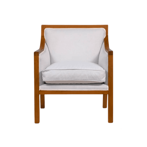 Living Baco 311 y Sillones tipo Sitial Blanco Hueso - Imagen 3