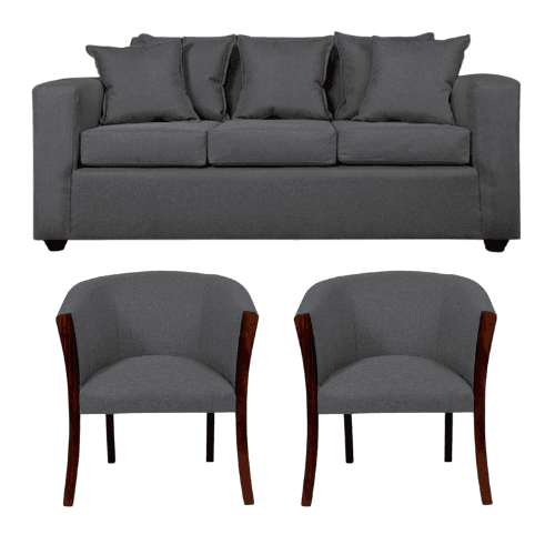 Living Kabul 311 Sofá y Sillones tipo Sitial Gris Marengo