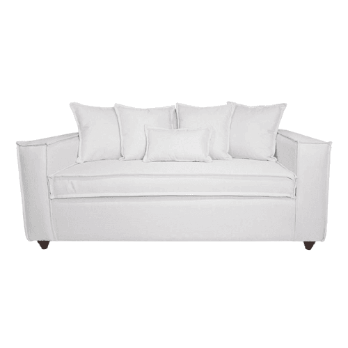 Living Baco 311 y Sillones tipo Sitial Blanco Hueso - Imagen 2