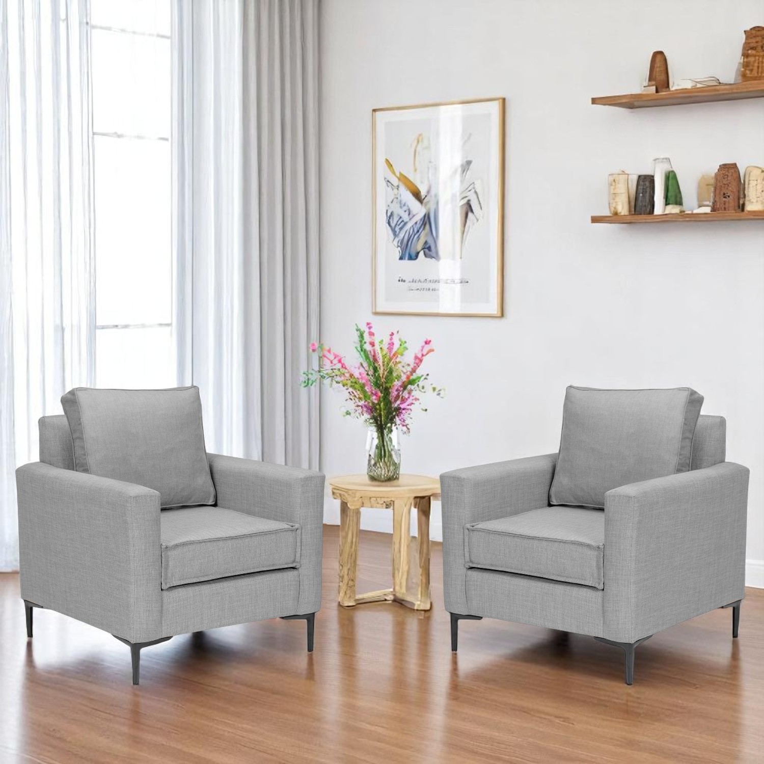 Set Poltronas Venetto Gris Claro