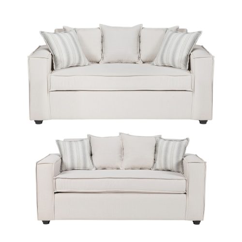 Living Baco 3 2 Sofá 3 y 2 Cuerpos Blanco Hueso