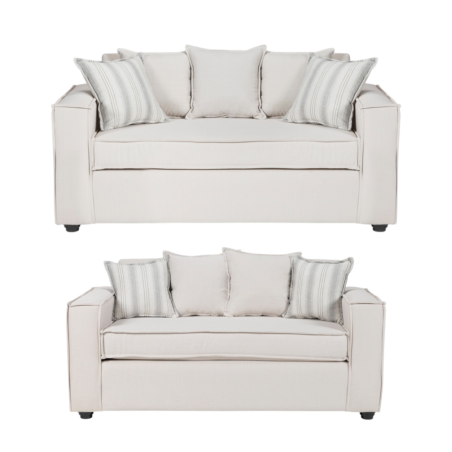 Living Baco 3 2 Sofá 3 y 2 Cuerpos Blanco Hueso