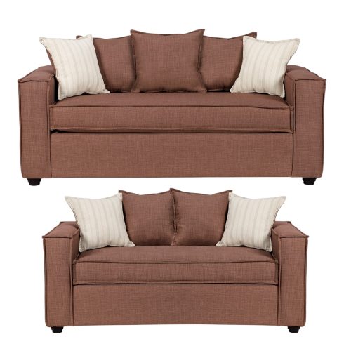 Living Baco 3 2 Sofá 3 y 2 Cuerpos Café