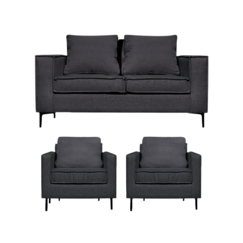 Sofá Venetto 211 Sofá mas 2 Poltronas Gris Marengo