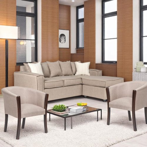 SOFA INTERCAMBIABLE LEHMANN & 2 SILLONES TIPO SITIAL BEIGE